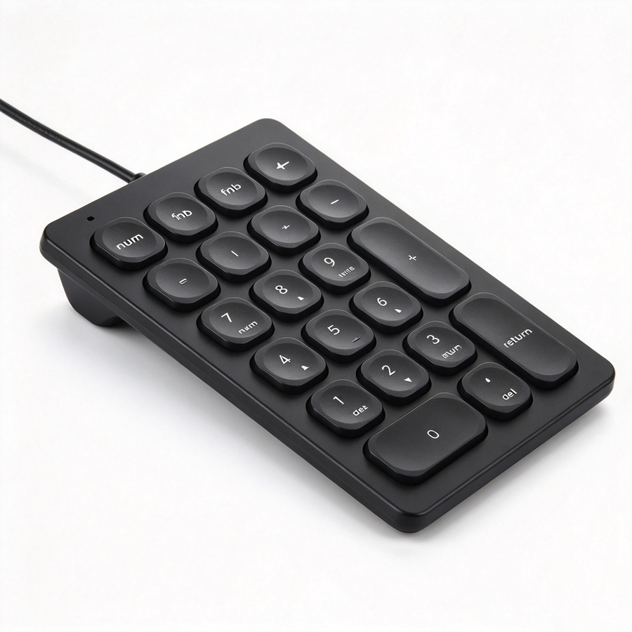 Przewodowa Klawiatura Numeryczna 21 Klawiszy Z Złączem USB-A